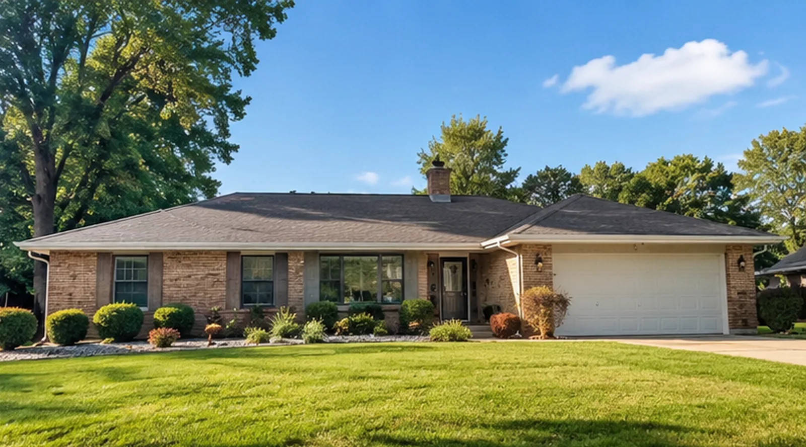 Brick rambler home exterior during a Bloomington MN home inspection
