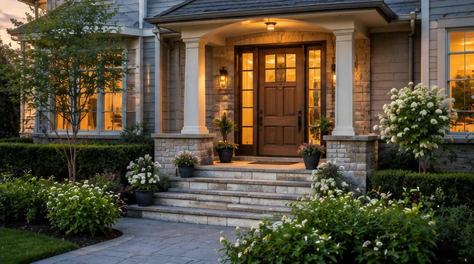 Inviting front entrance landscaping home inspection bloomington mn — Bloomington MN home inspection